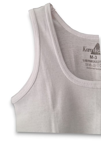 Beyaz Erkek Çocuk Atlet 3'lü Paket 3 lü Ribana Pamuk - Görsel 4