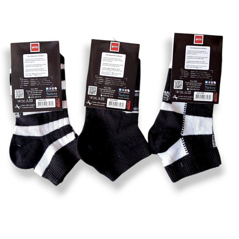 Siyah Erkek Seti 3lü #taraftar #beşiktaş #çocuk #çorap - Görsel 2
