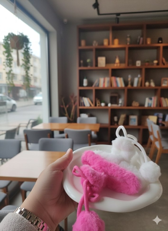 Çocuklar için Peluş ve Bağcıklı Saç Tokaları - Görsel 2