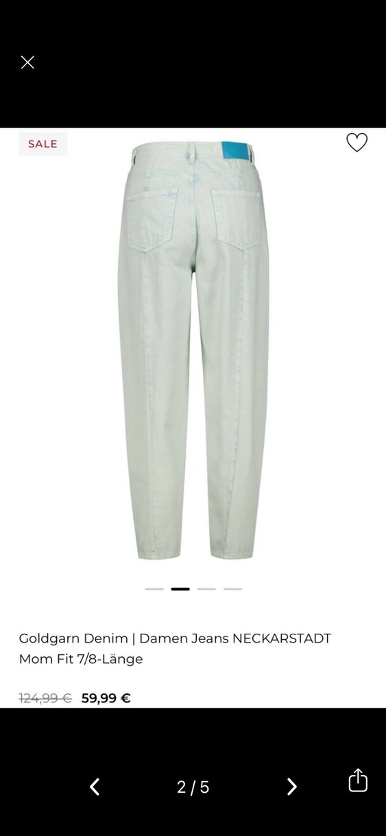 Goldgarn Kadın Mom Fit 7/8 Boy Denim Pantolon - Görsel 2