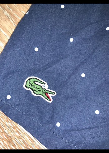 Lacoste Erkek Lacivert Puantiyeli Şort Mayo - Görsel 3