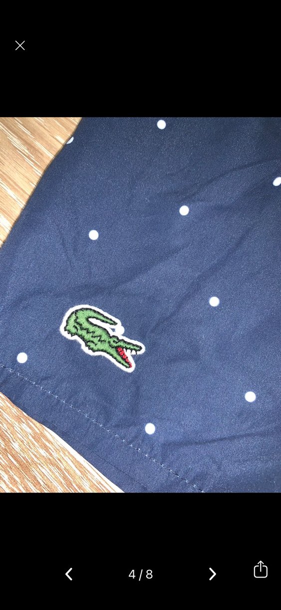 Lacoste Erkek Lacivert Puantiyeli Şort Mayo - Görsel 3