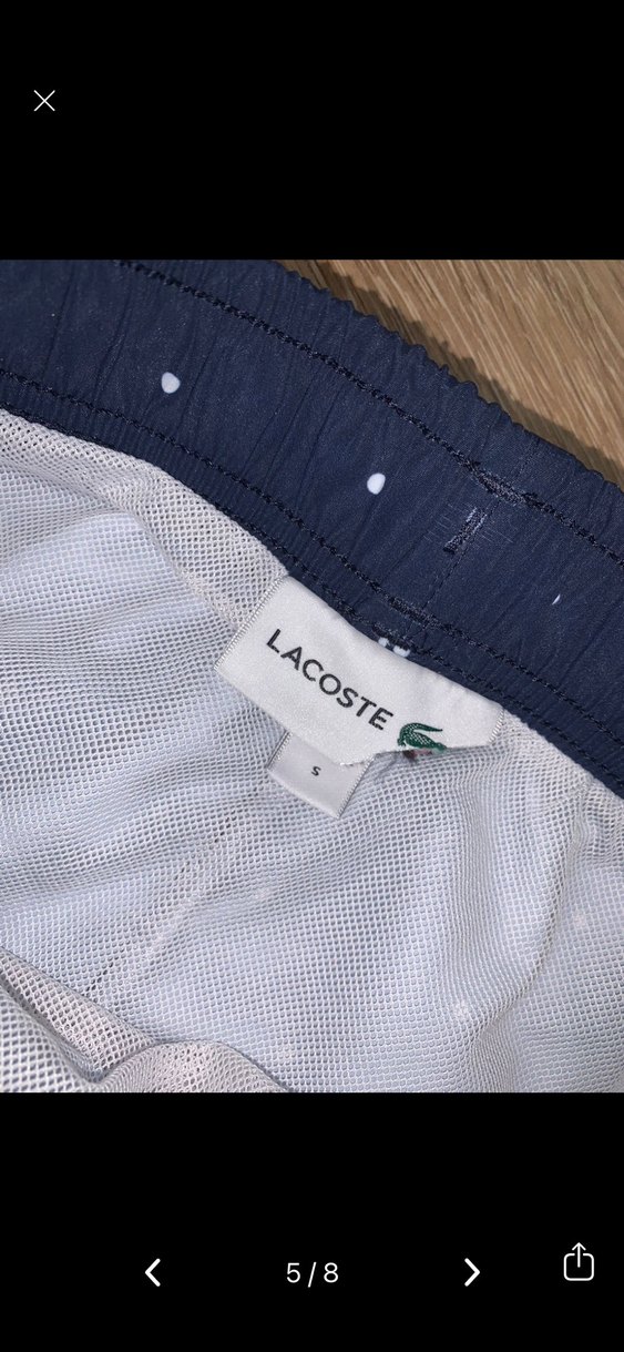 Lacoste Erkek Lacivert Puantiyeli Şort Mayo - Görsel 4