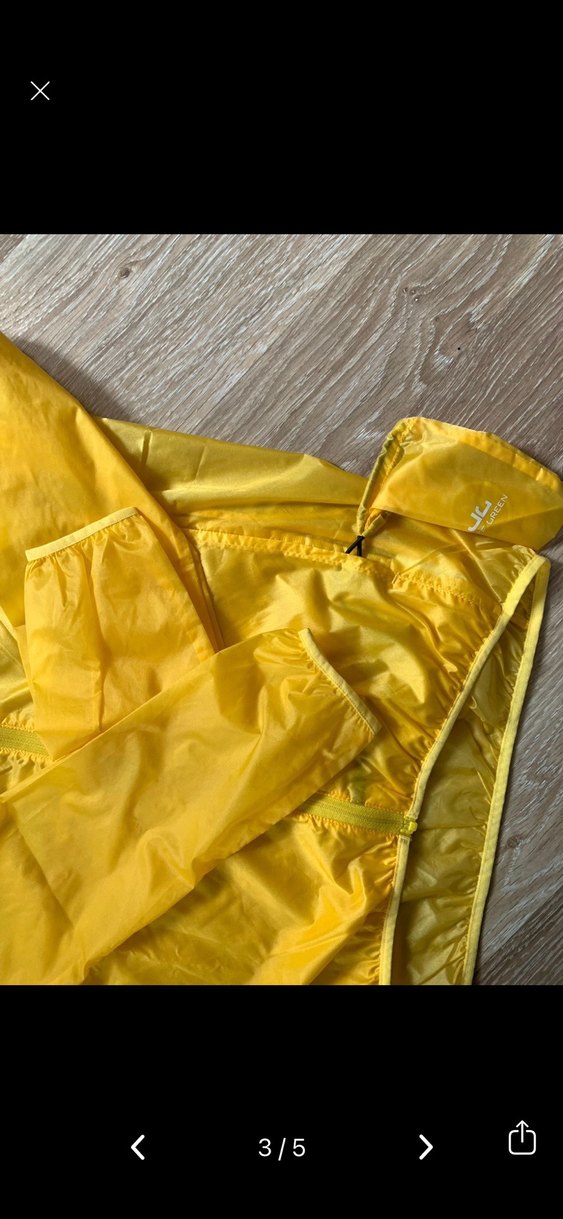 Jeff Green Sarı Kapüşonlu Fermuarlı Yağmurluk - Görsel 3
