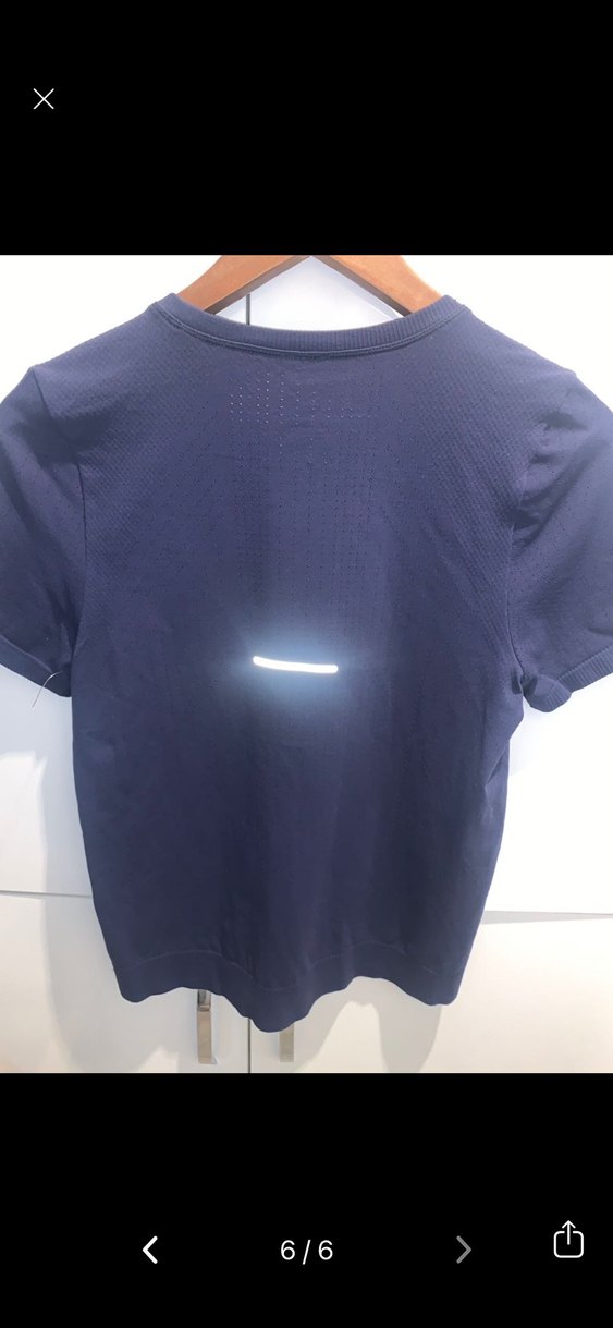 Asics Kadın Lacivert Mini Denim Tişört - Görsel 5