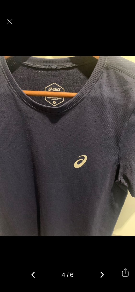 Asics Kadın Lacivert Mini Denim Tişört - Görsel 3