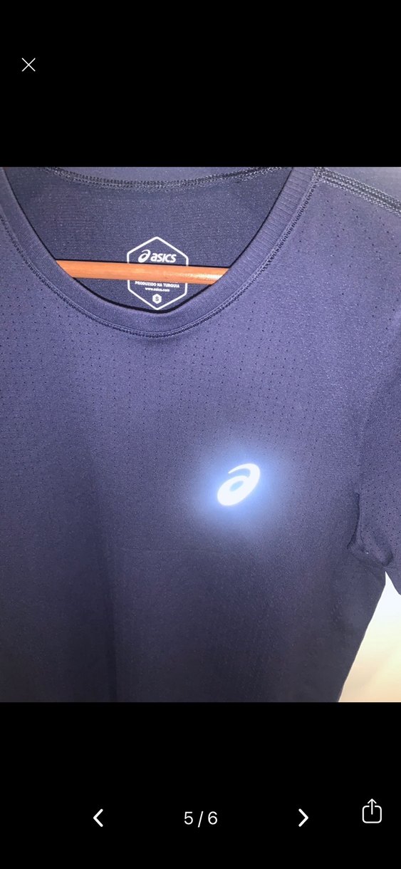 Asics Kadın Lacivert Mini Denim Tişört - Görsel 4