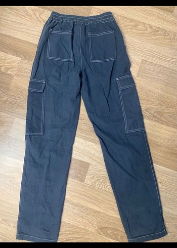 ASOS Tasarım Lacivert Dikiş Detaylı Kargo Pantolon - Görsel 5