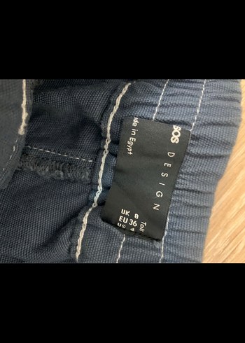 ASOS Tasarım Lacivert Dikiş Detaylı Kargo Pantolon - Görsel 4