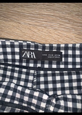 Ekose Desenli Fırfırlı Mini şort - Görsel 4