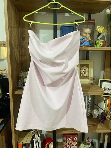 Zara Zara straplez elbise (toz pembe)