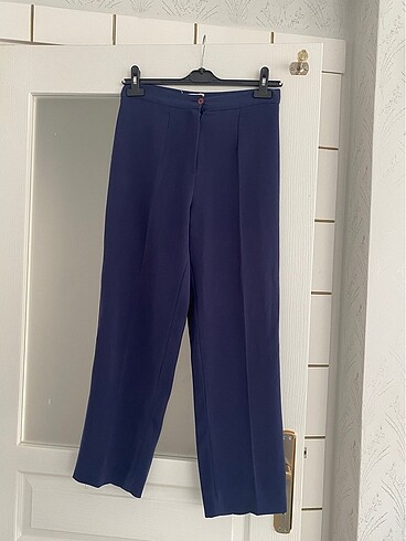 Lacivert kumas pantolon