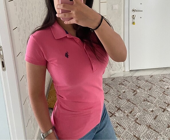 U.S Polo Assn. Us polo assn. pembe polo yaka tişört