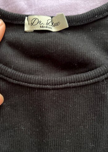 Siyah Yüksek Yakalı Spor Crop Top - Görsel 3