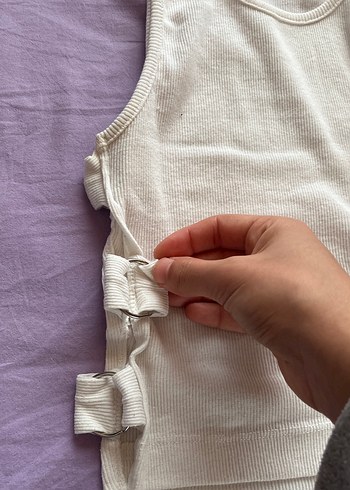 Beyaz Kolsuz Basic Kadın Atlet - Görsel 2