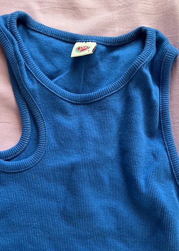 Mavi Kolsuz Denim Atlet - Görsel 3