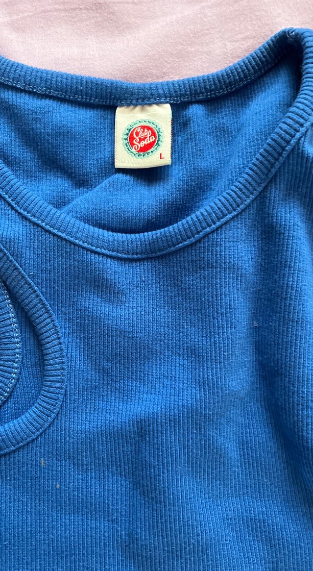 Mavi Kolsuz Denim Atlet - Görsel 4