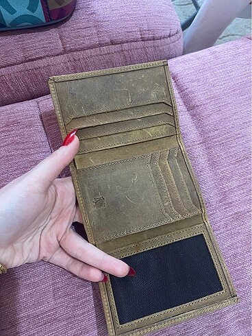 Mavi Jeans mavi deri cüzdan