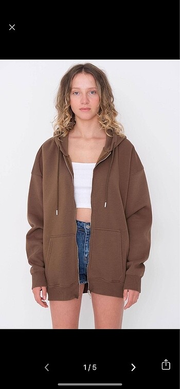 Addan kahverengi hırka ceket sweatshirt