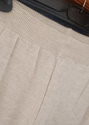 Bej Rahat Kesim triko Kadın Pantolon - Görsel 2