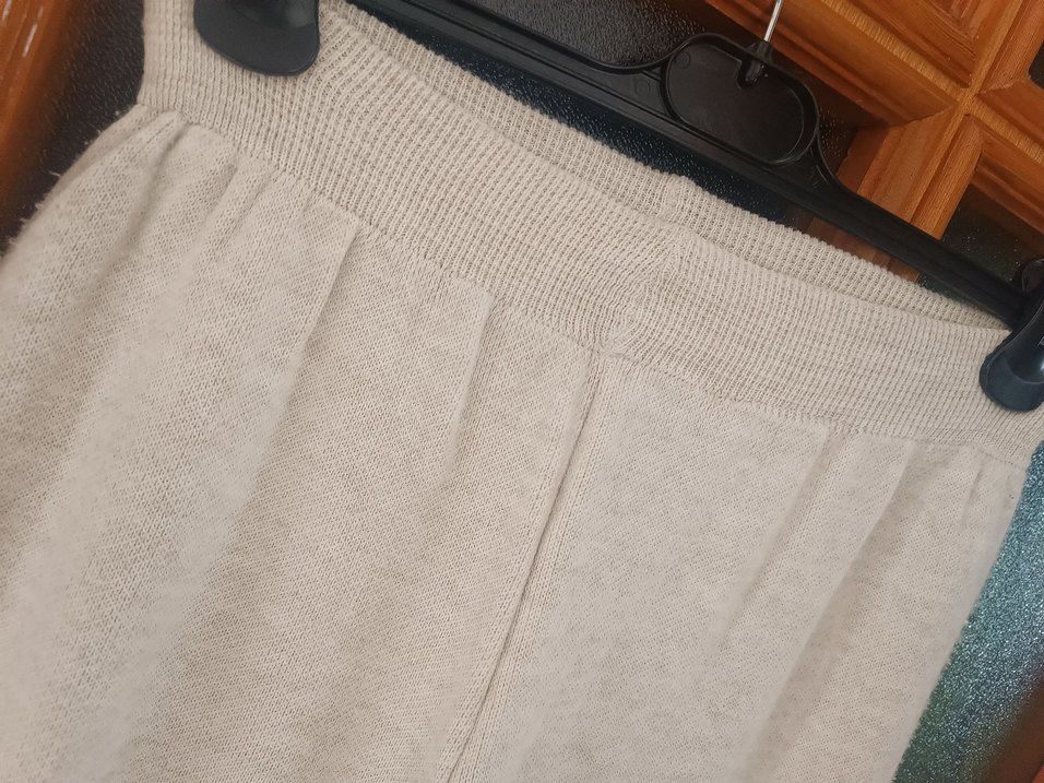 Bej Rahat Kesim triko Kadın Pantolon - Görsel 2