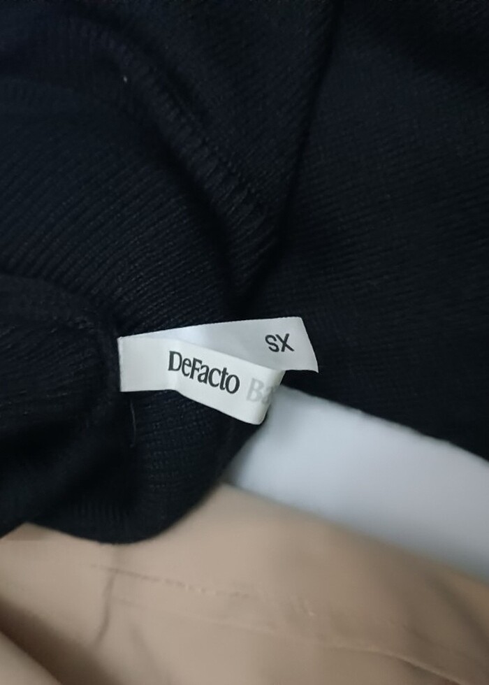 Siyah boğazlı triko kazak  - Görsel 3