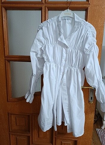 Büzgü lastikli gomlek - Görsel 3