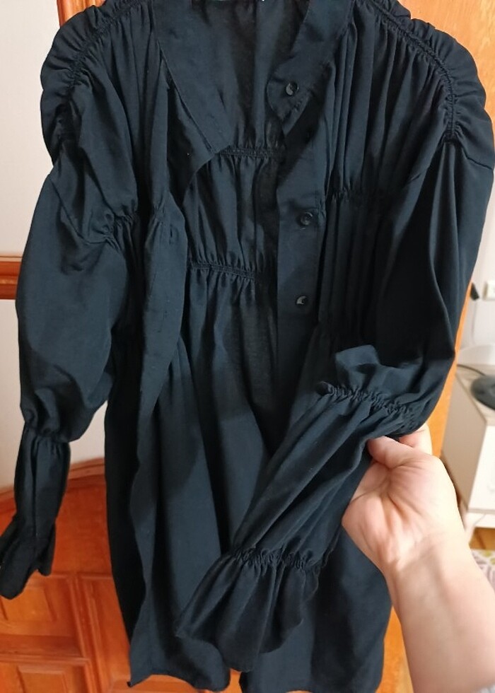 Büzgü lastikli gomlek  - Görsel 2