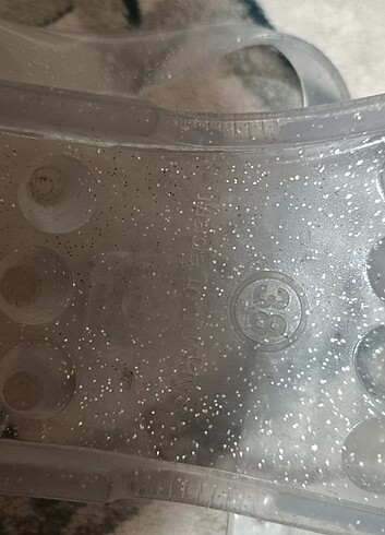 38 Beden Şeffaf simli sandalet 