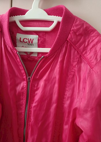 Pembe Rahat Kesim Fermuarlı kız çocuk Ceket - Görsel 2