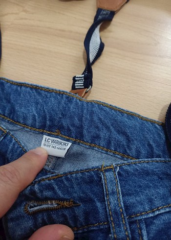 Mavi Erkek çocuk Kot Tulum Bol Kesim - Görsel 2