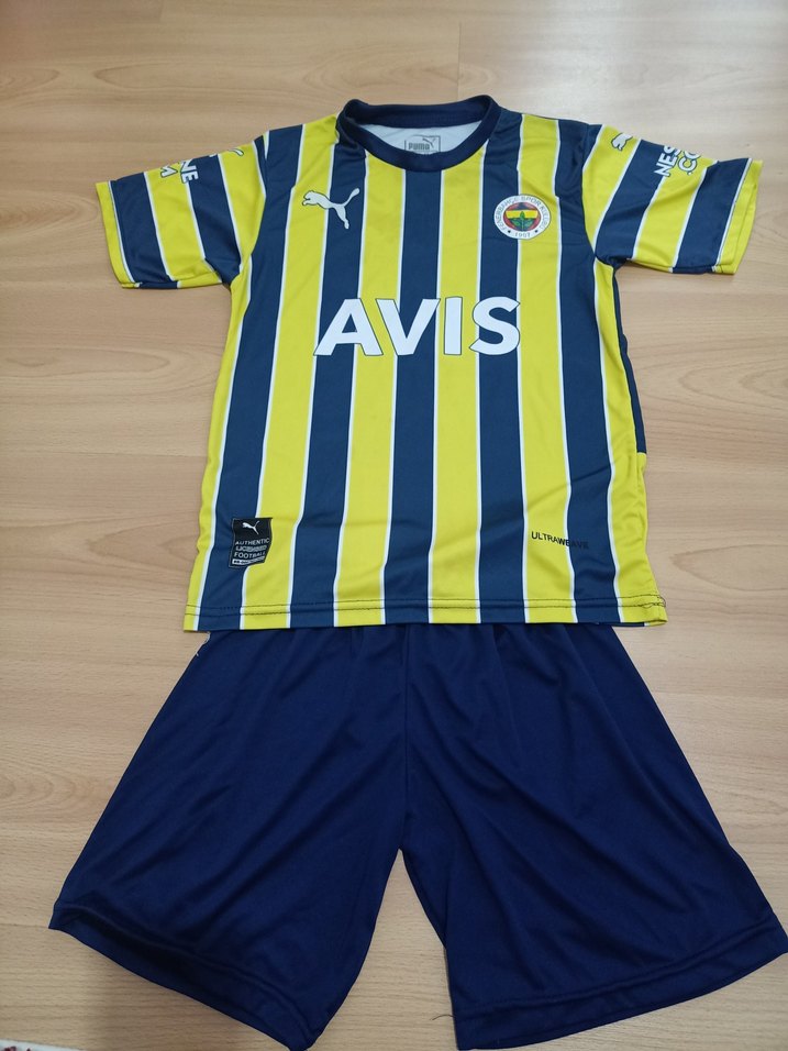 Erkekçocuk Sarı Lacivert Çizgili Kısa Kollu Forma - Görsel 2