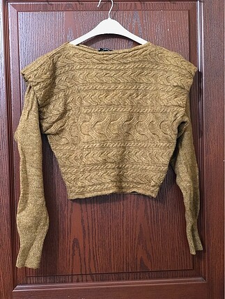 Camel kısa kazak