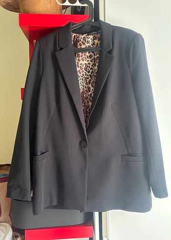Düğmeli Siyah Kadın Blazer Ceket