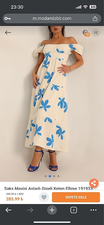 Keten Elbise - Görsel 2