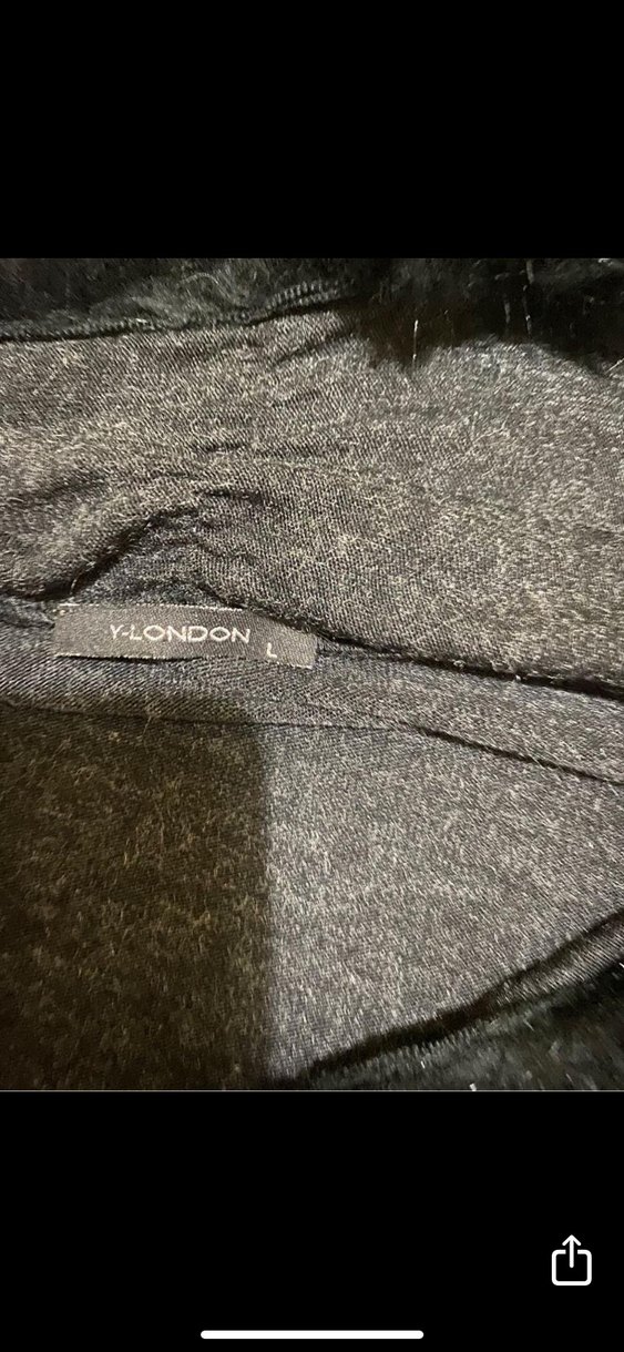 Peluş Detaylı Uzun Gri Kadın Hırka Y-LONDON L - Görsel 3