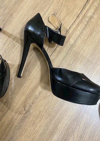40 Beden siyah Renk Siyah Platform Topuklu Kadın Ayakkabı Ninewest 40