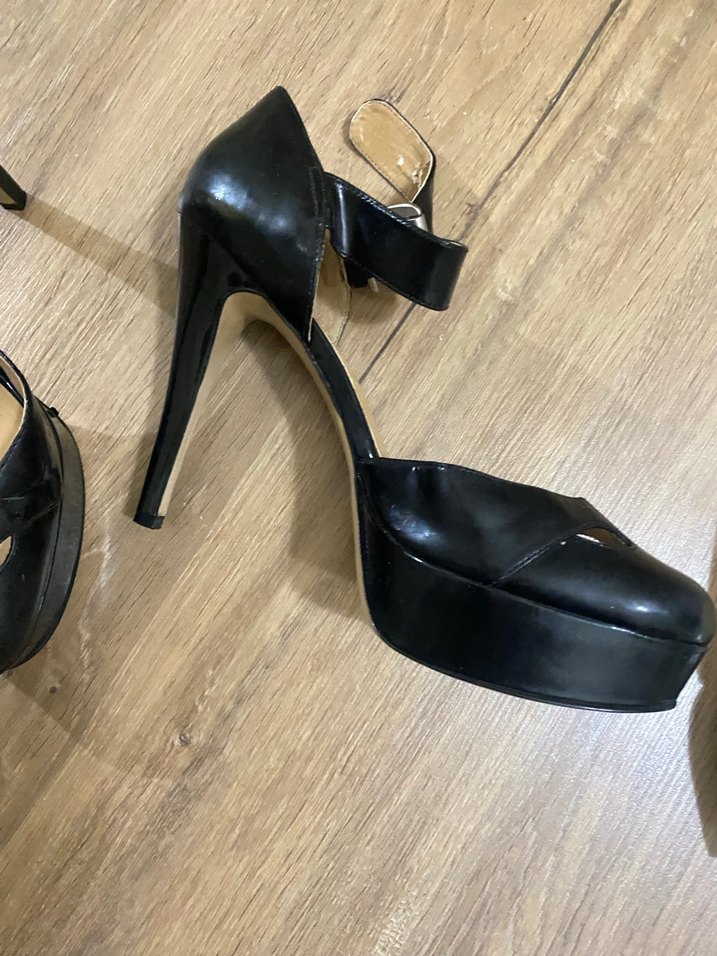 Siyah Platform Topuklu Kadın Ayakkabı Ninewest 40 - Görsel 4