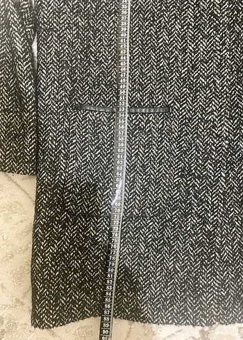 Kapüşonlu gri desenli kaban xl - Görsel 4