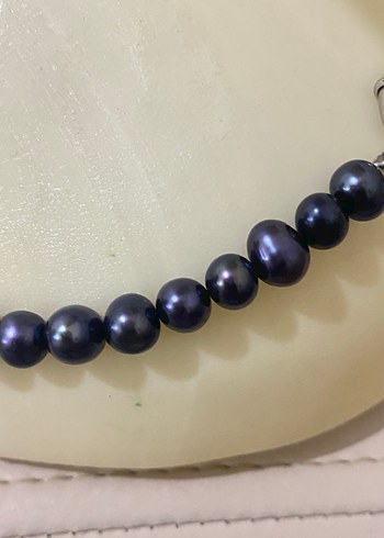 Siyah inci kolye - Görsel 6