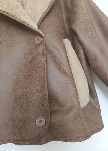 kürk peluş mont yağmurluk - Görsel 7