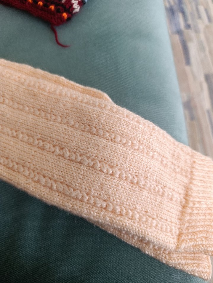 Renkli El Örgüsü Çoraplar çeyiz seti patik - Görsel 4