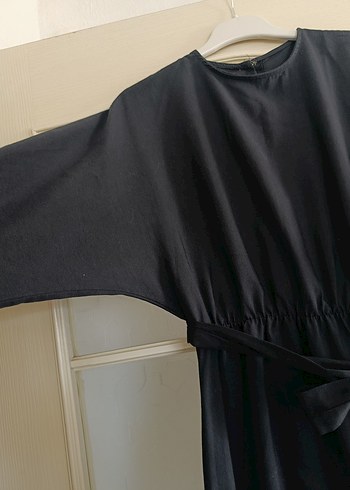 Uzun Siyah Kemerli Salaş Elbise - Görsel 4