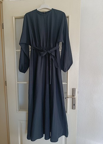 Uzun Siyah Kemerli Salaş Elbise - Görsel 3