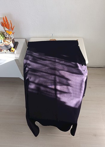 Mor Drapeli uzun  Eteği - Görsel 2
