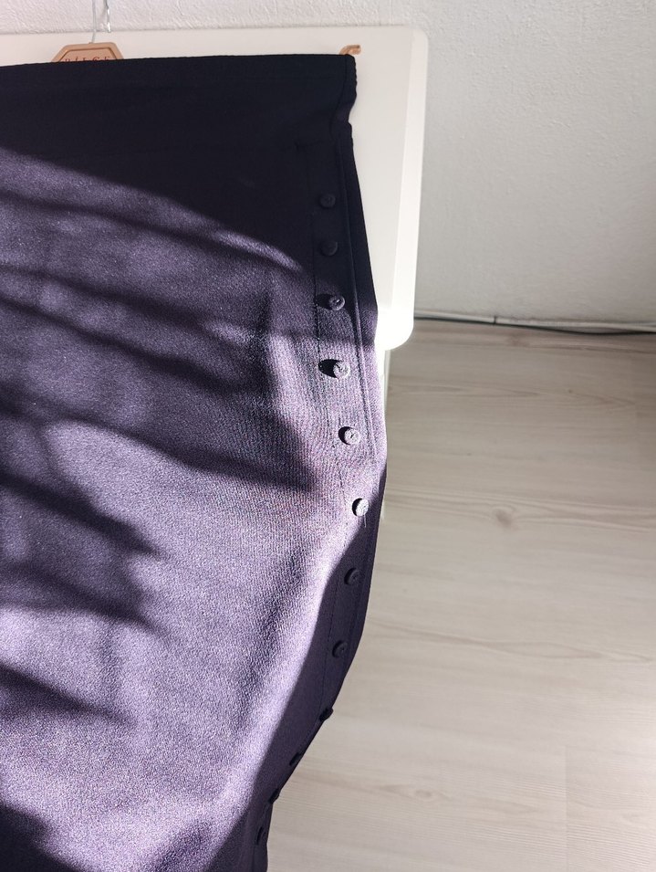 Mor Drapeli uzun  Eteği - Görsel 3