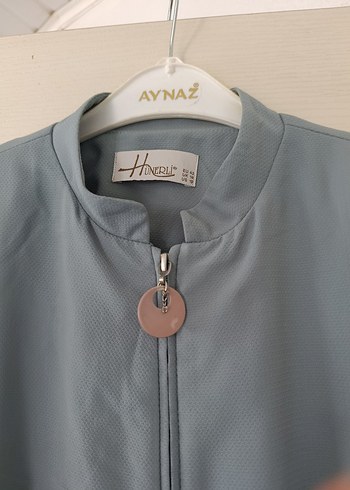 Gri Nakışlı Uzun Kadın Elbise pardüse şu yeşili - Görsel 4