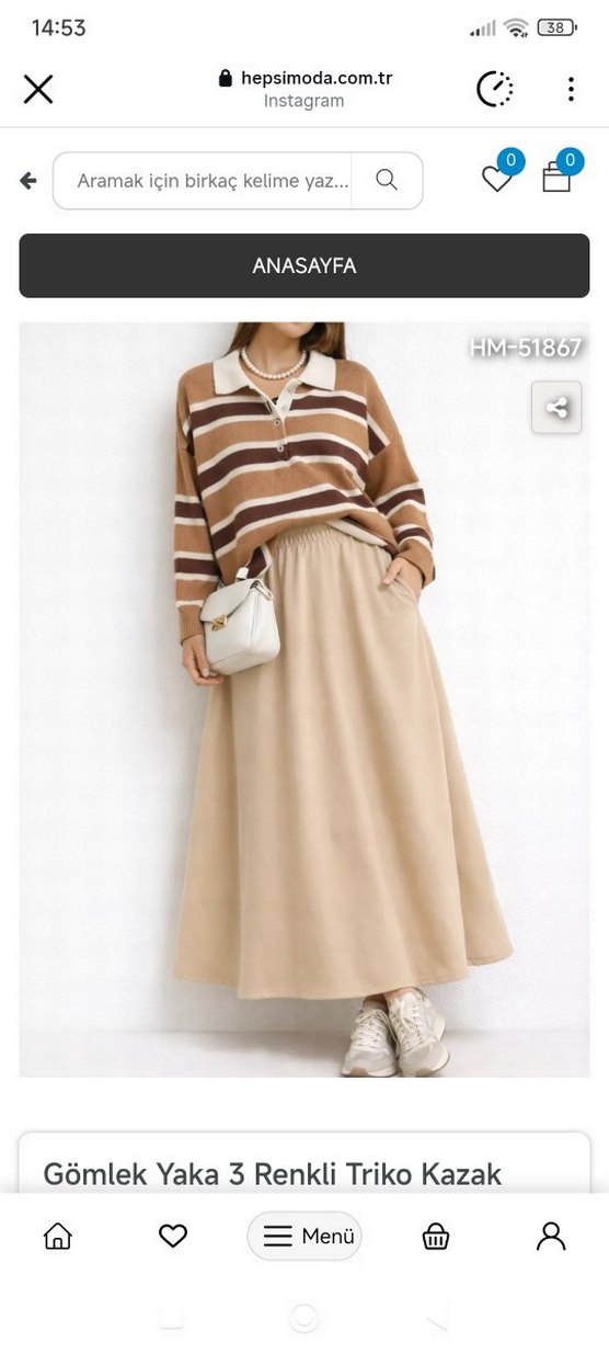 çizgili triko kazak - Görsel 2