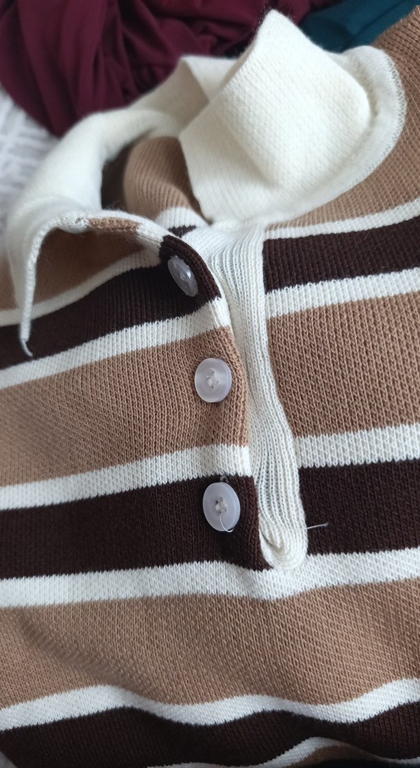 çizgili triko kazak - Görsel 3