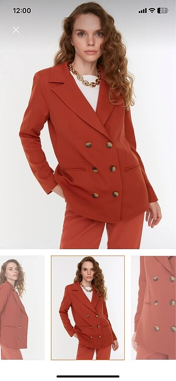 s Beden kırmızı Renk Blazer ceket